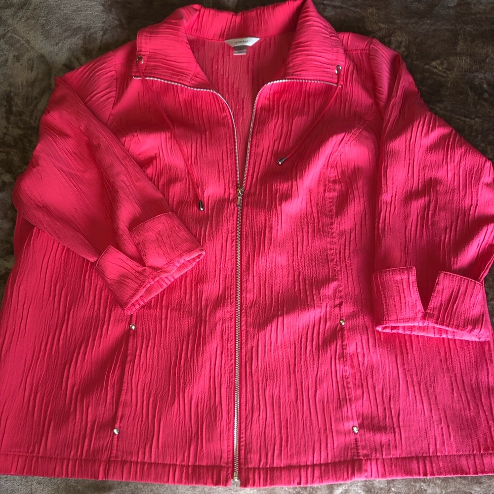 CJ Banks Zip Jacket W 3/4 Sleeves